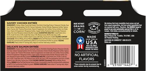 Perfect Portions Kitten Variety Pack Chicken Pate & Pate Salmon Wet Cat Food, 2.6-oz twin-pack tray, case of 24