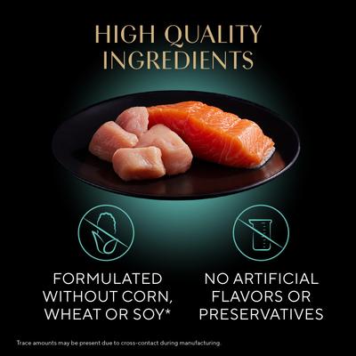 Perfect Portions Kitten Variety Pack Chicken Pate & Pate Salmon Wet Cat Food, 2.6-oz twin-pack tray, case of 24