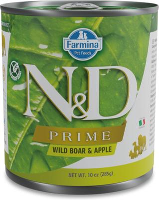 Comida enlatada para perros Natural & Delicious Prime Boar & Apple, lata de 10 oz, caja de 6