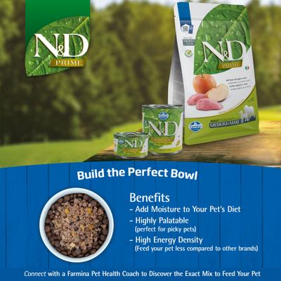 Natural & Delicious Prime Boar & Apple Canned Dog Food, 10-oz can, case of 6