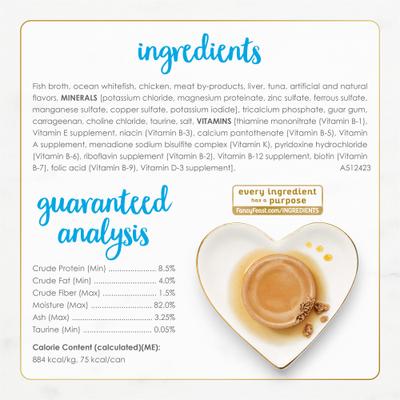 Gravy Lovers Ocean Whitefish & Tuna Feast Pate Wet Cat Food, 3-oz can, case of 24