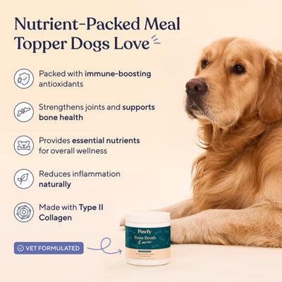 Bone Broth & More Chicken Flavor Natural Dog Food Topper, 5.3-oz jar