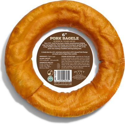 Golosina para perros de dona tostada, dona de 6 pulgadas