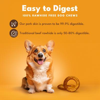 Golosina para perros de dona tostada, dona de 6 pulgadas