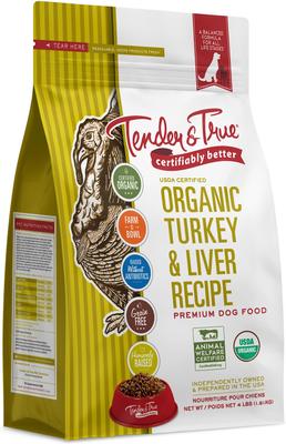 Organic Grain-Free Turkey & Liver Recipe Dry Dog Food, 4-lb bag
