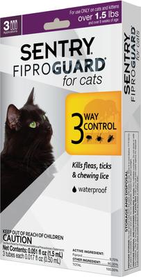 Tratamiento localizado FiproGuard contra pulgas y garrapatas para gatos, 6 dosis (suministro para 6 meses)