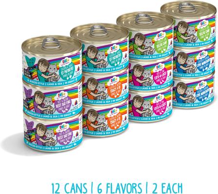 Bundle: BFF Rainbow A Gogo Variety Pack + OMG Rainbow Road Variety Pack Canned Cat Food