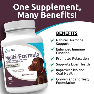 HMR Multi-Formula Beef Flavor Dog Hormone Supplement, 30 mg, 90 count