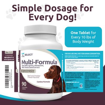 HMR Multi-Formula Beef Flavor Dog Hormone Supplement, 30 mg, 90 count