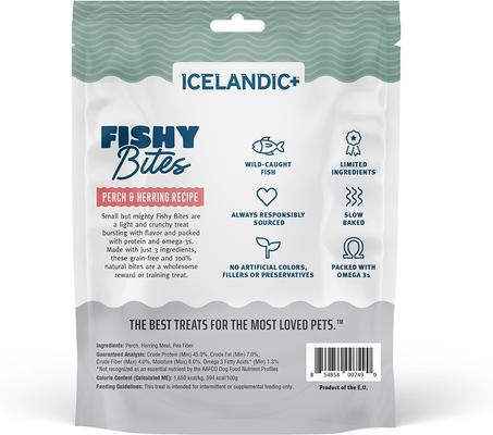 Fishy Bites Perch & Herring Recipe Dog Treats, 2-oz bag
