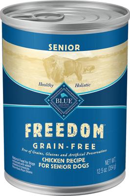 Freedom Senior Chicken Recipe Grain-Free Canned Dog Food, 12.5-oz, case of 12