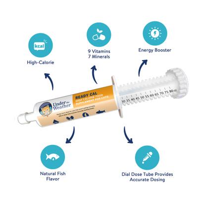 Ready Cal High Calorie Food Nutritional Gel Cat Supplement, 80-cc syringe