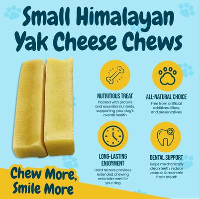3 to 4-in Himalayan Yak Cheese Dog Chew Treats, Small, 3 count
