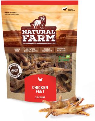 Chicken Feet Dog Treats, 20 count