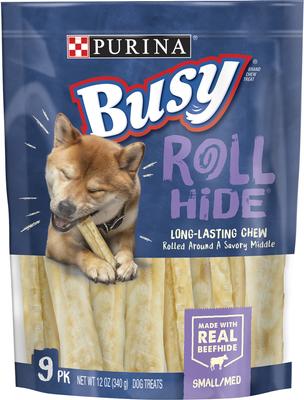 Rollhide, Long-Lasting Small/Medium Dog Treats, 9 count pouch