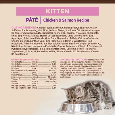 CORE Kitten Chicken & Salmon Natural Grain-Free Pate Wet Cat Food, 3-oz can, case of 12