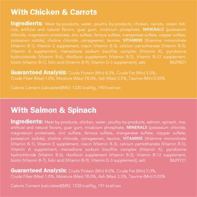 Farm Favorites Chicken & Carrots & Salmon & Spinach Pate Wet Cat Food Variety Pack, 5.5-oz can, case of 24