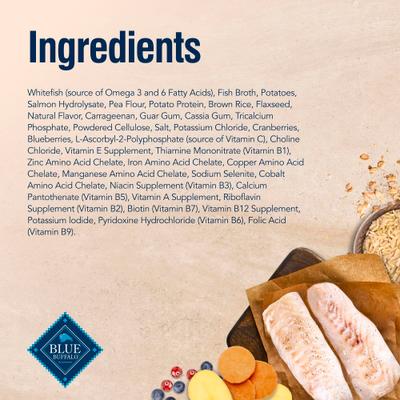 True Solutions Skin & Coat Care Adult Whitefish Wet Dog Food, 12.5-oz can, 12 count