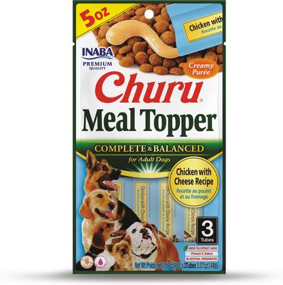Churu Chicken with Cheese Recipe Dog Food Topper, 0.5-oz tube, 4 count
