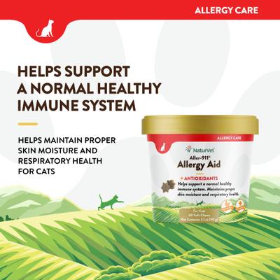 Aller-911 Plus Antioxidants Soft Chews Allergy Supplement for Cats, 60 count