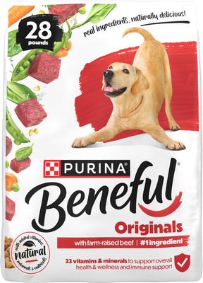 Paquete: alimento seco Purina Beneful Originals con carne de res real + premios Milk-Bone Original de galleta grande para perros