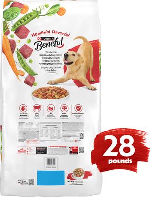 Paquete: alimento seco Purina Beneful Originals con carne de res real + premios Milk-Bone Original de galleta grande para perros