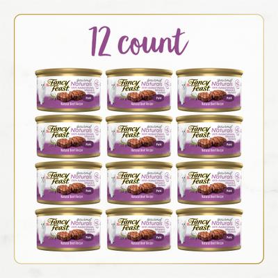 Gourmet Naturals Beef Recipe Pate Canned Cat Food, 3-oz, case of 12