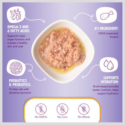 Chicken in Gravy Grain-Free Wet Cat Food, 2.8-oz can, case of 24