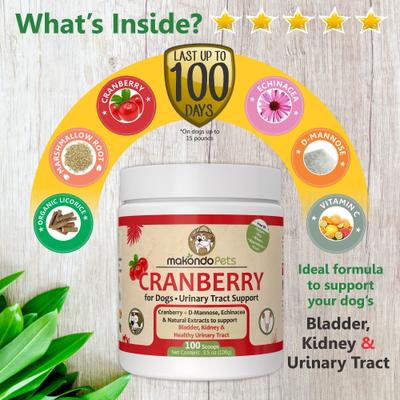 Cranberry Urinary Tract Support Dog Supplement, 3.53-oz jar
