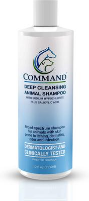 Champú de limpieza profunda Command para perros y gatos, botella de 355 ml
