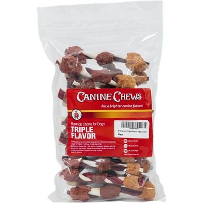 Brochetas dentales para perros con triple sabor a pollo, 5 pulgadas, 36 unidades