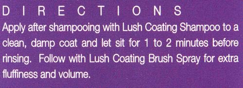 Lush Coating Conditioner for Dogs, 16.9-fl oz bottle