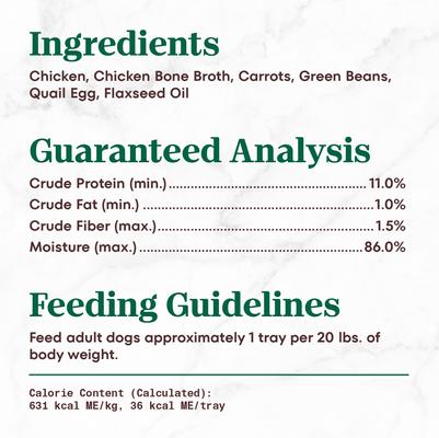 So Simple Meal Complement Chicken Recipe in Bone Broth Grain-Free Adult Wet Dog Food Topper, 2-oz tray, case of 10
