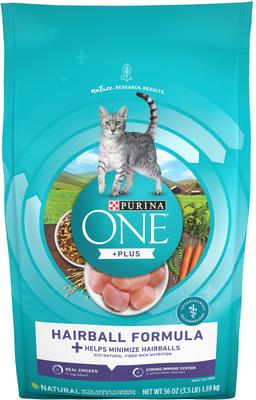 +Plus Hairball Formula Natural Adult Dry Cat Food, 3.5-lb bag