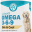 Omega 3-6-9 Skin & Coat Health Smoked Salmon & Liver Flavor Dog Supplement, 120 count
