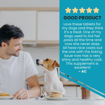 Omega 3-6-9 Skin & Coat Health Smoked Salmon & Liver Flavor Dog Supplement, 120 count