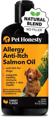 Allergy Anti-Itch Salmon Oil Turkey Flavored Allergy & Itch Relief Supplement for Dogs, 16-fl oz bottle