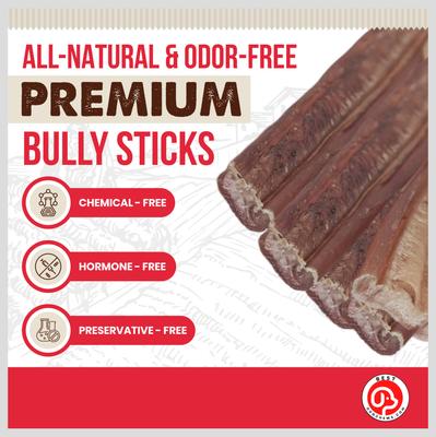 Monster 6-in Bully Sticks Dog Treats, 3 count