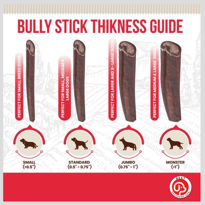 Monster 6-in Bully Sticks Dog Treats, 3 count