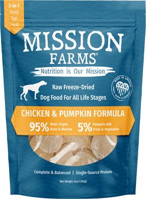 Cage-Free Chicken & Pumpkin Adult Freeze-Dried Dog Food, 14-oz bag