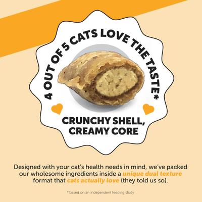 Dual Texture Chicken Flavored Immune Support Lysine Chews for Cats, 3.7-oz pouch