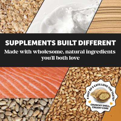 Dual Texture Chicken Flavored Immune Support Lysine Chews for Cats, 3.7-oz pouch