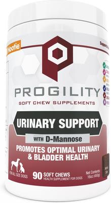 Progility Urinary Support with D-Mannose Soft Chew Supplement for Dogs, 90 count