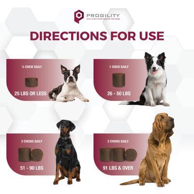 Progility Urinary Support with D-Mannose Soft Chew Supplement for Dogs, 90 count