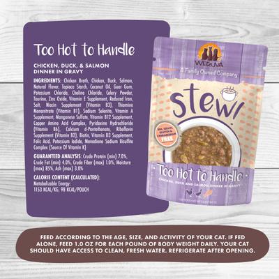 Classic Cat Too Hot to Handle Chicken, Duck & Salmon in Gravy Stew Cat Food Pouches, 3-oz pouch, 12 count