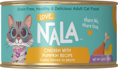 Flaked Chicken with Pumpkin Recipe in Broth Adult Grain-Free Wet Cat Food, 2.8-oz can, case of 12