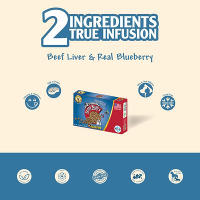 Mini Chops Smart Pack Beef Liver Plus Blueberry Freeze-Dried Dog Treats, .6-oz box