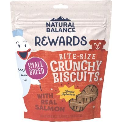 Premios para perros Rewards de razas pequeñas con sabor a salmón, galletas crujientes, bolsa de 8 oz