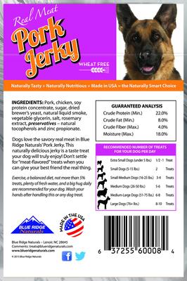 Pork Jerky Dog Treats, 6-oz bag