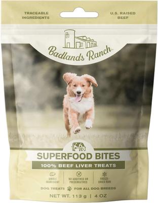 Beef Liver Grain-Free Freeze-Dried Raw Dog Treats, 4-oz bag